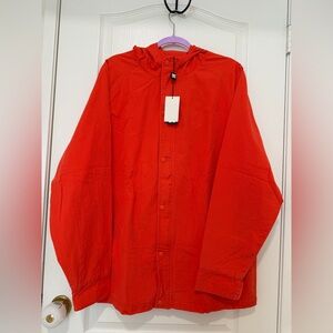 DC Shoes Lightweight Hooded Jacket Orange Mens L NWT Skate Windbreaker